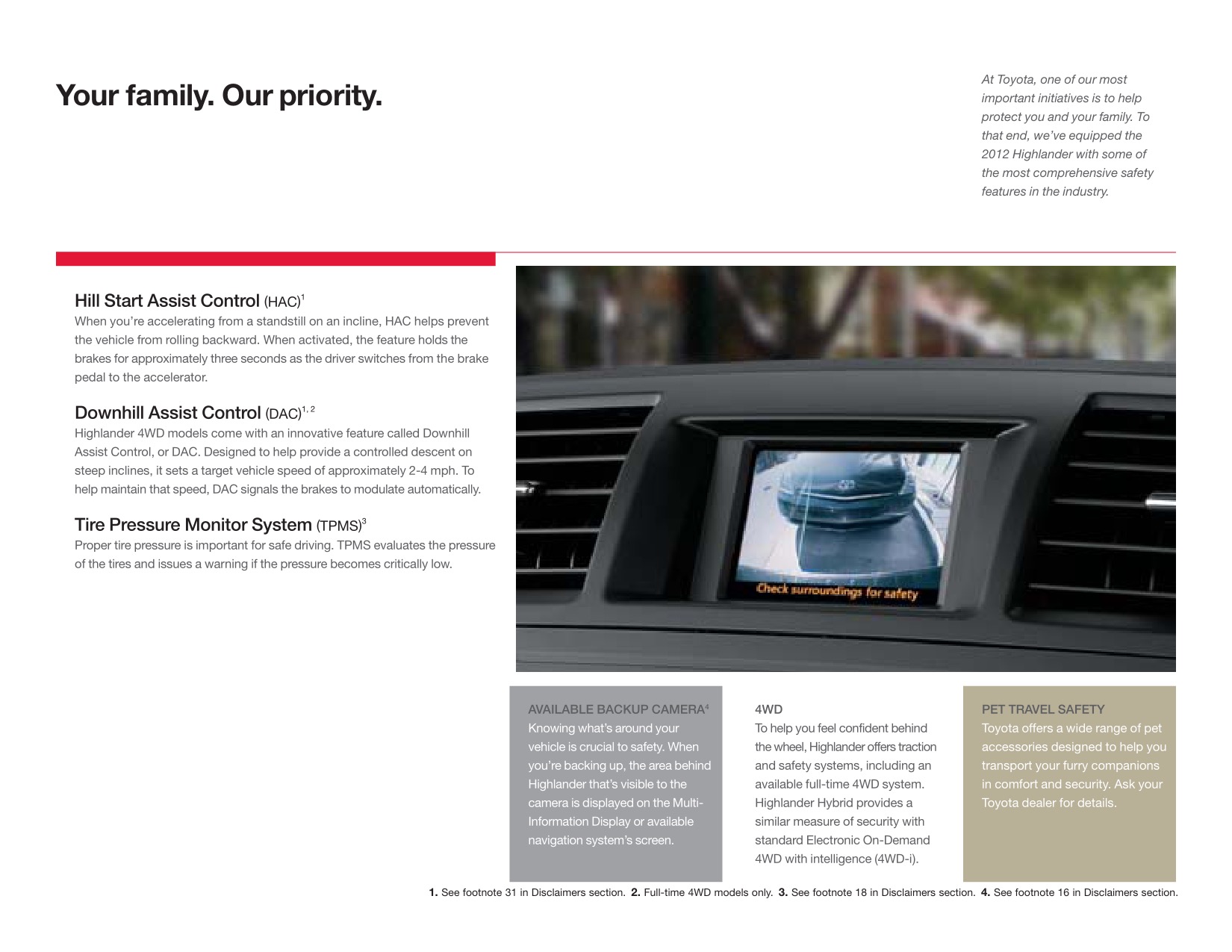 2012 Toyota Highlander Brochure Page 24